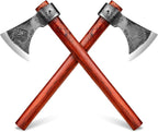 NEDFOSS Vikings Throwing Axes, 2 Pack of 16 Inches Throwing Axe Set with 1065 High Carbon Steel & Wooden Handle. Perfect for Axe Throwing Game, Recreation, Competition & Great Gift for Men（2pcs）