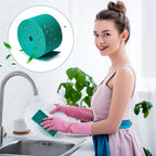 Tioncy 2 Pcs 40 ft Green Scrubbing Pads Roll Heavy Duty Scouring Pads Non Scratch Household Scrub Pads Anti Grease Scrubbing Pads for Dish Metal Grills, 20 ft x 6 in x 0.3 in