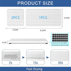 3PCS Water Absorbing Stone Tray, DryingNeat Diatomite Stone Sink Tray, Instant Dry Sink Coasters, Kitchen Sponge Hand Soap Holder, Bathroom Sink Vanity Trays,8 * 4inch and 4 * 4inch