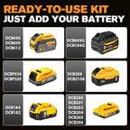 20V Cordless Impact Wrench for DeWalt Battery, 1500Nm (1106 Ft-Lbs) 1/2" Brushless Impact Gun, 3-Speed High Torque Power Tool for Tire Removal, Rusted Bolts, Heavy Equipment(No Battery)