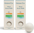 Grove Co. Wool Dryer Balls, Reusable Laundry Balls for Dryer, 100% New Zealand Wool, Reduce Drying Time, Wrinkles & Static, Sustainably Designed Laundry Essentials, Hypoallergenic, Unscented, 3 Pack