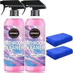 Gefanly Bathroom Cleaner, Gefanly Powerful Pink Bathroom Cleaner Spray, Heavy Duty All Purpose Bathrooms Descaler Foam Cleaners, Gentle Formula, for Tub Floor Tile,Showers,Bathtubs, Glass Surfaces