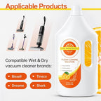 Floor Cleaning Solution Compatible With Tineco/Bissell/Dreame And Shark, Fragrance Deodorization, Deep Cleans for Multiple Hard Floors, Suitable With Cordless Wet/Dry (【Sweet Orange】, 2.51 Liter)