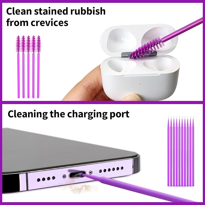 Cleaner Kit for Airpod, Earbud Cleaning Putty, Cleaning Kit Compatible with Airpods iPhone, fits Earbud Phone Ear Wax Dirt, Cleaning with Putty, Cleaning Pen, Microfiber Cleaning Cloth & Brushes