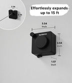 GorillaLine Basic - Retractable Clothesline Indoor Outdoor Clothes Line - Heavy Duty Clothes Drying Laundry Line - Wall Mounted Drying Rack - Air Dry Clothing - 15ft line Max Tighten with GorillaGrip