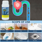 4Pcs Wild Tornado Pipe Dredge, Powerful Sink and Drain Cleaner Powder, Fast Foaming for Kitchen Toilet Pipeline Quick Cleaning Tool