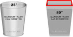 Plasticplace 40-45 Gallon Trash Bags │12 Microns │ Black High Density Garbage Can Liners │ 40" x 48" (250 Count)