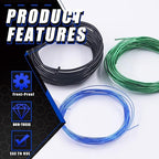 Glarks 5 Rolls Bonsai Wires Kit, 2mm 3mm 0.8mm 1mm 1.5mm Aluminum Bonsai Training Wire Tree Branches with Wire Cutter, 82 Feet Anodized Aluminum Set for Holding Bonsai Branches Small Trunks