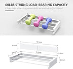 Laundry Drying Rack Collapsible, Wall Mounted Clothes Drying Rack Wall, Space Saving Drying Rack for Laundry, 19.8" Wide, 3 Aluminum Rods, 50 lb Capacity