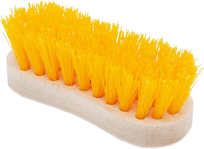 Stiff Bristle Brush - Scrub Brush for Deep Cleaning, Hand Brush with Hard Bristles, Utility Nylon Brush for Indoor and Outdoor, Wooden Boot Hand Scrubber, Scrubbing Brush Heavy Duty