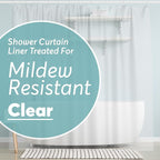 BigFoot Shower Curtain Liner – 72 x 84 PEVA Premium Shower Curtain with Rustproof Metal Grommet and 3 Magnetic Weights – Odor Free and Compatible with Standard Showers, Clear