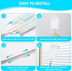 60 Count Disposable Duster Refills for Cleaning, for Swiffer Duster Refill, Multi-Surface Dusting Refills, Dusting Furniture, Blinds, Ceiling Fans, Helps Remove Allergens