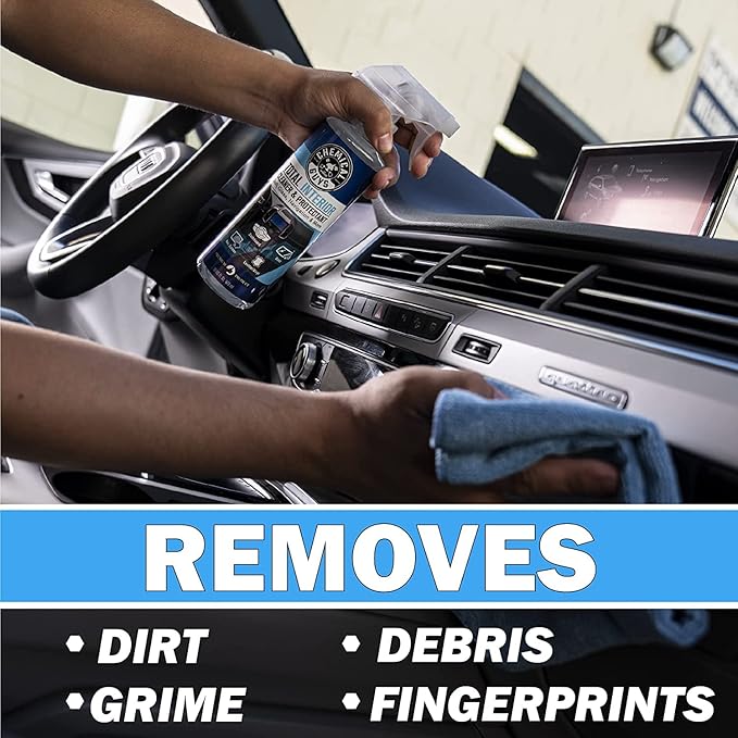 Chemical Guys HOL414 Total Interior Cleaner and Protectant, Refill Kit With 2 Dilution Bottles & 3 Premium Microfiber Towels (Safe for Cars, Trucks, SUVs, Jeeps, Motorcycles, RVs & More) 64 fl oz