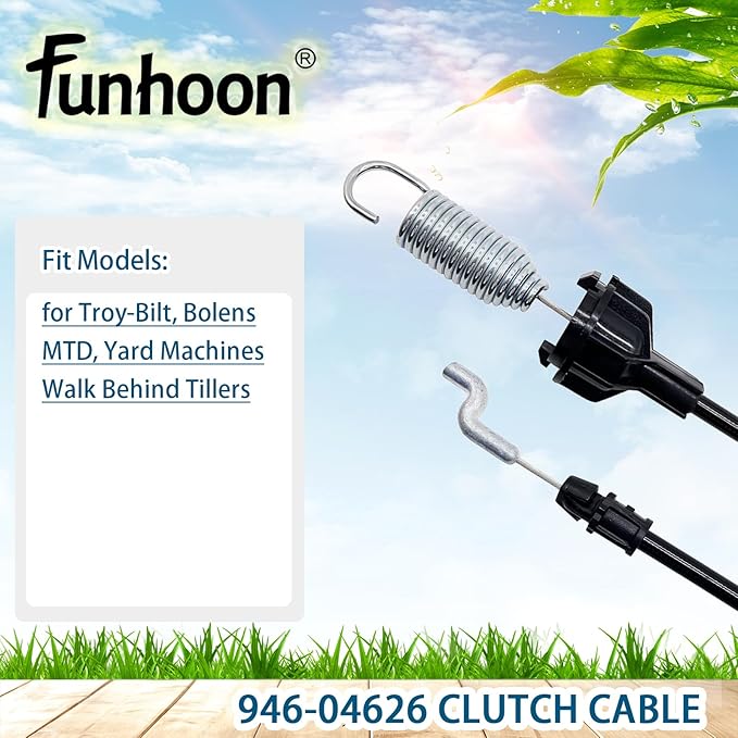 Lawn Mower Clutch Cable 946-04626 for Troy-Bilt Bolens MTD Yard Machines Walk-Behind Tillers Replaces 746-04626 731-05385