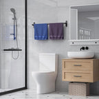 Powools Matte Black Towel Rack for Bathroom - 24" Rustproof Towel Holder, Sturdy Towel Bar Wall Mounted, Space-Saving Towel Hanger, Bathroom Accessories, Home Decor, Apparment Essentials