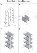 JANE EYRE Rolling Utility Storage Rack Cart on Wheels, Trolley Carft cart, Multi-Purpose Organizer Shelf (White, 4 Tier)…