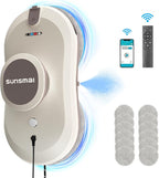 Automatic Window Cleaning Robot with 2800PA Suction, Intelligent Edge Detection 3.0 Path Planning, Water Spray, and Remote Control - Electric Window Cleaner Rotot for Effortless Cleaning