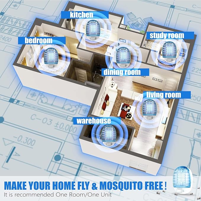 2 Packs Bug Zapper Indoor, Fly Traps for Indoors, Insect Traps for Home Mosquito Killer for Kids & Pets, Home, Kitchen, Bedroom, Baby Room, Office-8