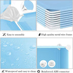 AWTATOS Cube Storage Organizer Protable Closet Organizers and Storage for Kids DIY Stackable 12 Cube Storage Shelves Clothes Organizer for Bedroom, Home, Blue