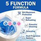 SCENTORINI 4-in-1 Toilet Bowl Cleaner, Rim Hanger Automatic Toilet Bowl Freshener, 4 Lemon & 4 Magnolia Scent, Toilet Bowl Cleaning Balls Long-Lasting up to 30 Days