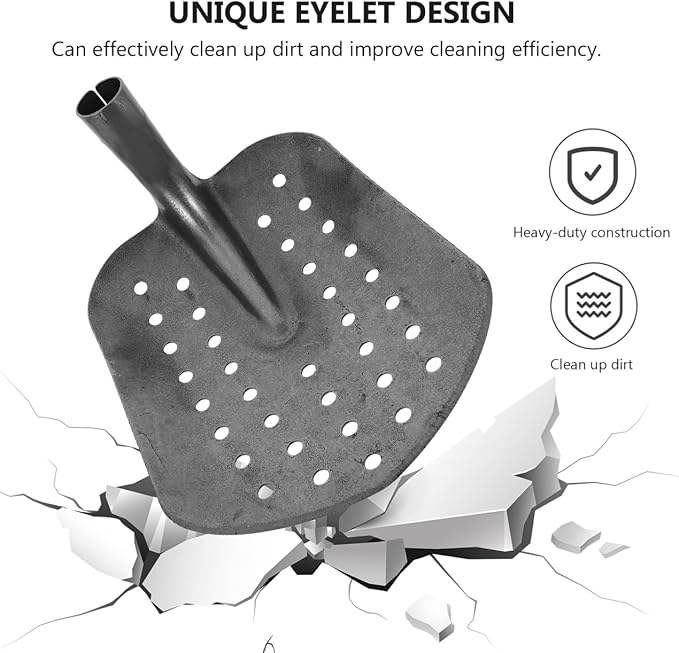 Homoyoyo Sewer Drainage Leakage Spade Tools Metal Sifting Shovel Tool Shovel Drain Mud Metal Sifting Mud Scoop Iron Portable Manure Spoon Sewer Line Cleaner