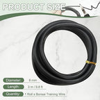 Bonsai Training Wire, 8mm x 9.8 ft Anodized Aluminum Floral Plant Training Wire Bendable Metal Stems Accessories for Gardening Branch Fixing Crafts (Black)