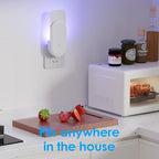 Fly Trap Indoor, 3 in 1 Plug-in Fruit Fly Trap,1 Trap White and 5 Glue Cards, Fruit Fly Traps for Indoors, Flying Insect Trap for Gnat, Moth, Mosquito, Suitable for Every Part of The Home
