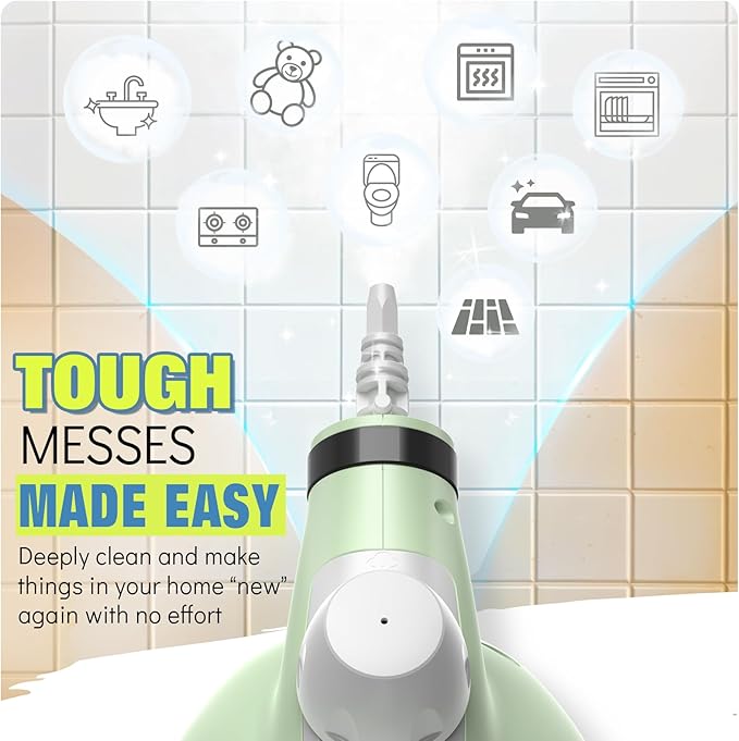 Steam Cleaner, Powerful Pressurized Handheld Steam Cleaner for Home with 11pcs Set, Chemical-Free Multi-Surface Steamer for Effective Cleaning Tile, Grout, Windows, Bathrooms, Kitchens, Upholstery,Car