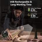 Working Light Portable, Rechargeable Work Lights with Magnetic Base Hanging Hook,360° Rotate 5 Modes,COB LED 700 Lumens Foldable Inspection Light for Car Repair, Grill and Outdoor Use(2pack)