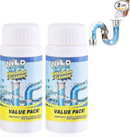 Wild Tornado Pipe Dredge, Powerful Sink and Drain Cleaner, Drain Cleaner Powder, Quick Sink Unblocker for Kitchen Toilet Pipes (2pcs)