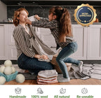 Wool Dryer Balls Handmade 6 Pack XL,organic wool dryer balls laundry reusable 1000 Loads,100% Natural New Zealand Wool Fabric Softener-anti static laundry,Reduces Drying Time,Baby Safe & Odorless gray