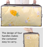 Budding Joy 6 Pack 90L Under bed Storage Containers Organizer Large Capacity Underbed Clothes Storage Bins Organization and Storage Bedroom Foldable Storage Bags with Clear Window Brown