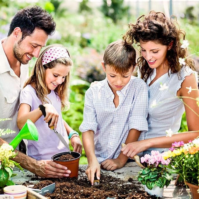 Edward Tools Gardening Hand Tools 3 Piece Set - Heavy Duty Garden Trowel, Transplanter, Hand Rake - Ergo Grip Handle - Bend-Proof & Rust-Proof Design - Cultivator, Garden Hand Shovel