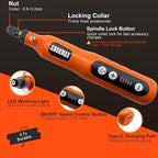 Mini Cordless Rotary Tool, 5-Speed Grinder Kit with 72 Accessories and Front LED Light, Type-C Charging Art Craft Tool for Engraving, Sanding, Polishing, Drilling, Grinding