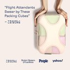 Shacke Premium 5 Packing Cubes Set - Lightweight Mesh Travel Luggage Organizers with Laundry Bag, 5-Piece Suitcase Storage System (Cream)