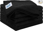 HOMEXCEL Black Microfiber Cleaning Cloth 6 Pack, 12.5 x 12.5 inch Microfiber Towels for Cars, Ultra Absorbent Car Washing Cloth, Lint Free Streak Free Cleaning Rags for Car, Kitchen, and Window