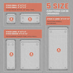 Large Clear Plastic Drawer Organizer 28 Pack - 5 Sizes (XL to small) Acrylic Drawer Organizer Trays for Kitchen Utensils, Gadgets, Bathroom, Vanity and Makeup, Office - Everything Can Be Organized!