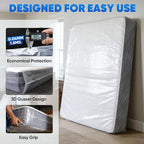 TICONN 2PK Plastic Mattress Bag for Moving Storage, Waterproof Mattress Protector Cover, Heavy-Duty Mattress Moving Supplies (1.5 mil, Twin)