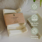 Silicone Soap Dish – 2 Pack, Waterfall Drainer Soap Holder for Bathroom, Suction Cups for Non-Slip Saver for Bar Soap, Sponge Holder & Sink Organizer, Extend Life, Durable & Easy to Clean (Sand)