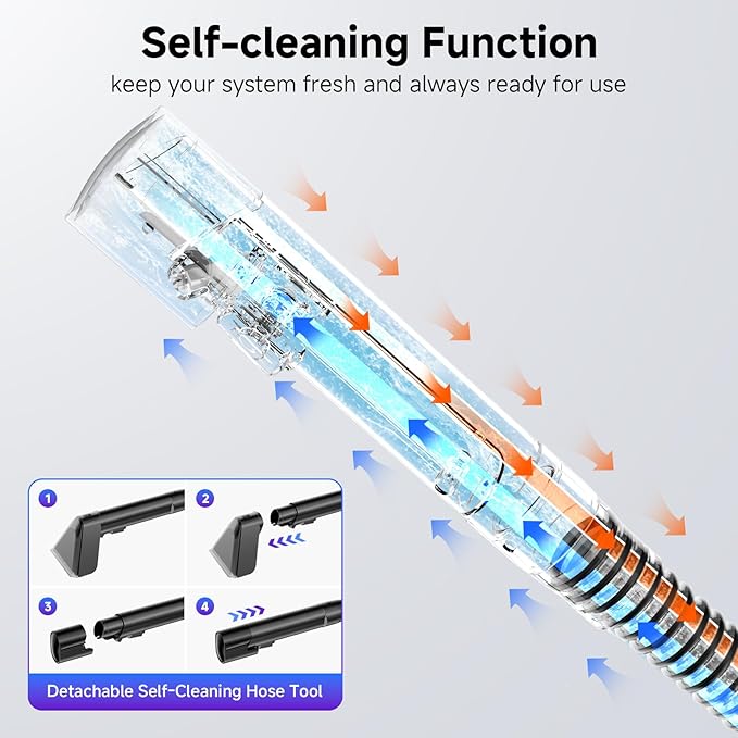 Carpet Cleaner Machine - 18Kpa, Portable Upholstery Spot Cleaner Machine with Dual BrushHeads, Easy Move, Deep Cleaning Machine for Furniture, Couch, Stairs, Car and Pet Stain, Blue