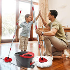 Spin Mop Replacement Head,7 Pack Mop Refill Compatible with Ocedar EasyWring Spin Mop,Mop Replace Head for O Cedar Mop 2 Scrub Brush Heads+ 1 Mop Base + 4 Pack Microfiber Refills