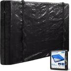 TICONN Mattress Bags for Moving, Heavy Duty Twin XL Mattress Cover Storage Bag with Full-Around Handle and Adjustable Buckles (Black, Twin XL)