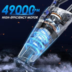 Handheld Vacuum Cordless, 15000PA Strong Suction Hand Held Car Vacuum Cleaner Rechargeable, Portable Hand Vacuum with Multi-Nozzles & Washable Filter for Home Office, Car, Pets