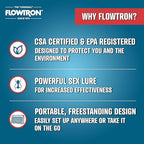 Flowtron Portable Indoor Fly Trap| Electric Insect Killer for Flies & Gnats with Dual Lure Method 30W UV Light & Pheromone Attractant | Sticky Strips, 500 Sq Ft for House & Restaurants
