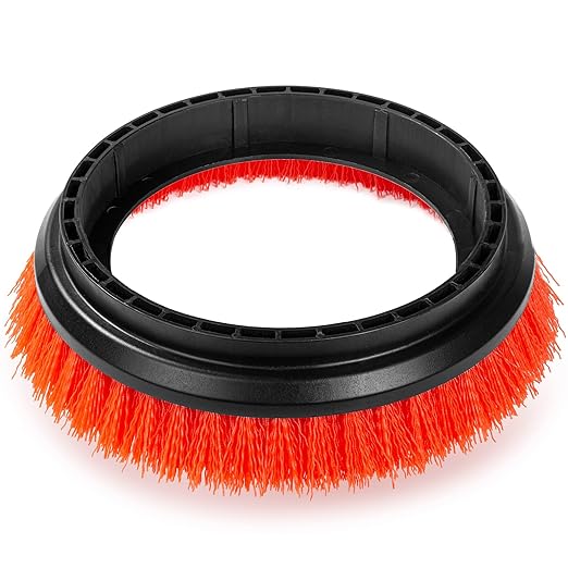 Commercial Scrub Brush for Orbital Floor Scrubber, Compatible with Oreck Orbiter XL ORB550MC, Bissell BGEM9000, 12" Diameter, Heavy-Duty Brush, Orange