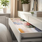 Criusia Drawer Organizer Clothes, 21 Pack Dresser Organizer for Baby Clothes, Underwear, Sock - Foldable Closet Organization and Storage Dividers Bins for Nursery, Bedroom (Beige)