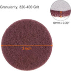 HARFINGTON 8pcs Drill Power Brush 2 inch Tile Scrubber Scouring Pads 320-400 Grit for Bathroom Kitchen Household Cleaning