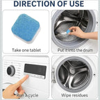 Washing Machine Cleaner Tablets - 24 Count, Deep Cleaning Descaler for Front & Top Load Washers | Removes Odor & Residue | Easy-to-Use Cleaning Tabs for Monthly Maintenance