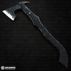 Bearded Viking Axe with Sheath - 16 Inch Damascus Bearded Axe Head, Durable Rose Wood Handle - Best Viking Gift for Men