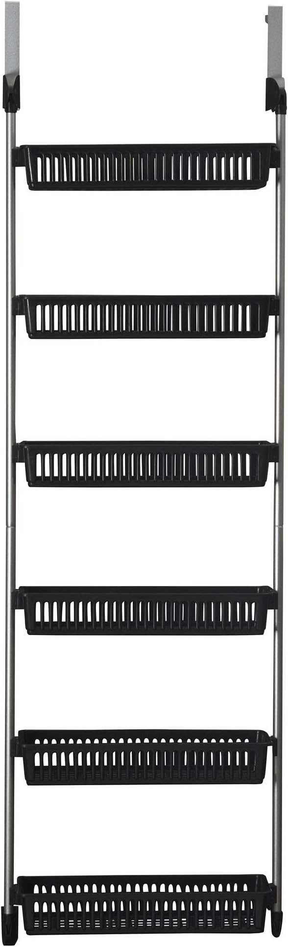 Household Essentials Black 6-Tier Basket Over-The-Door Organizer (2157-1)